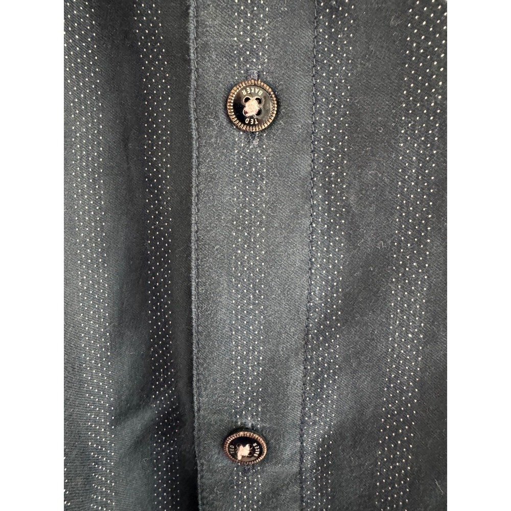 Ted Baker London Mens Navy Blue Stripe Short Sleeve Button Up Shirt Size XL - Picture 4 of 10